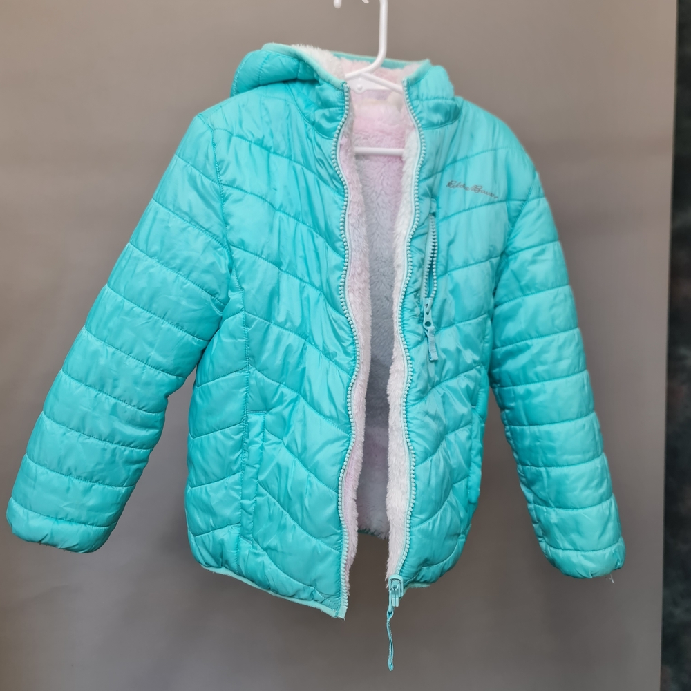 Reversible Eddie Bauer Kids JACKET with Hood.